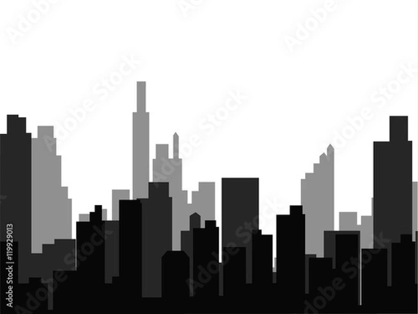 Fototapeta black cityscape