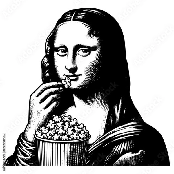 Fototapeta Mona Lisa Illustration Vector