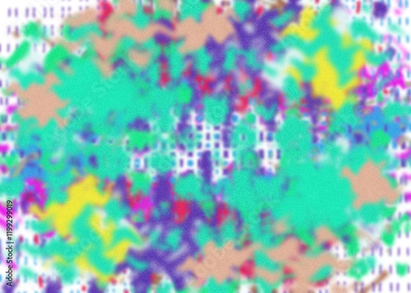 Obraz An abstract transparent psychedelic wavy vignette design element overlay.