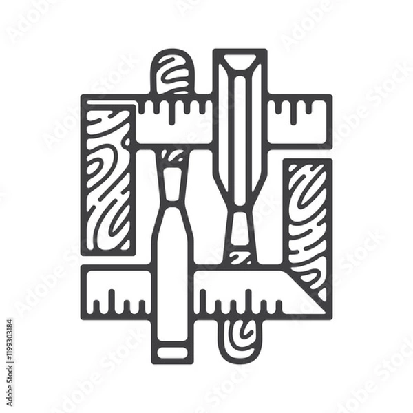 Fototapeta carpenter logo 