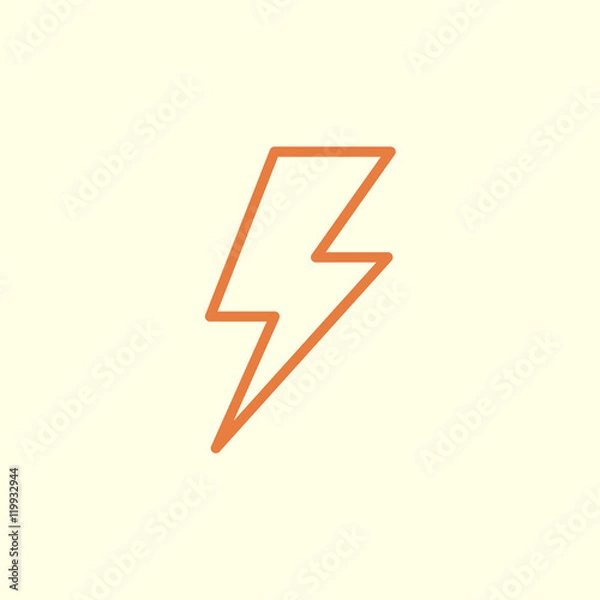 Fototapeta flash line icon