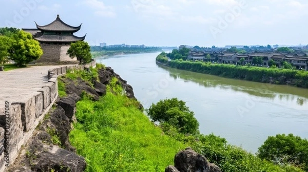 Obraz Ancient Chinese River Landscape