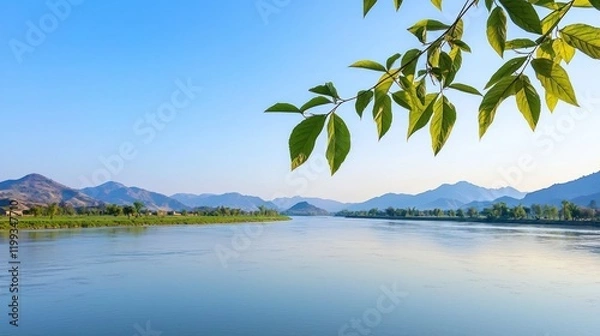 Obraz Serene River Landscape