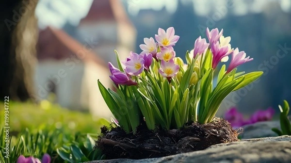Obraz Spring Flowers in Garden
