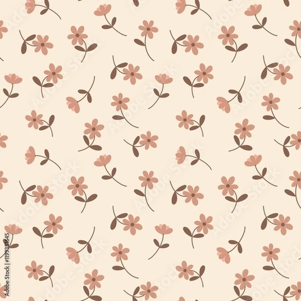 Fototapeta seamless pattern with flowers