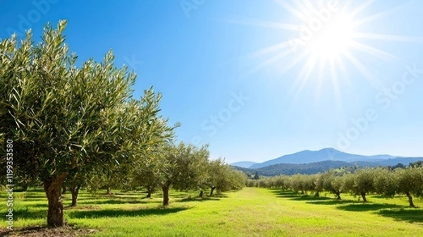 Obraz Sunny Orchard Landscape
