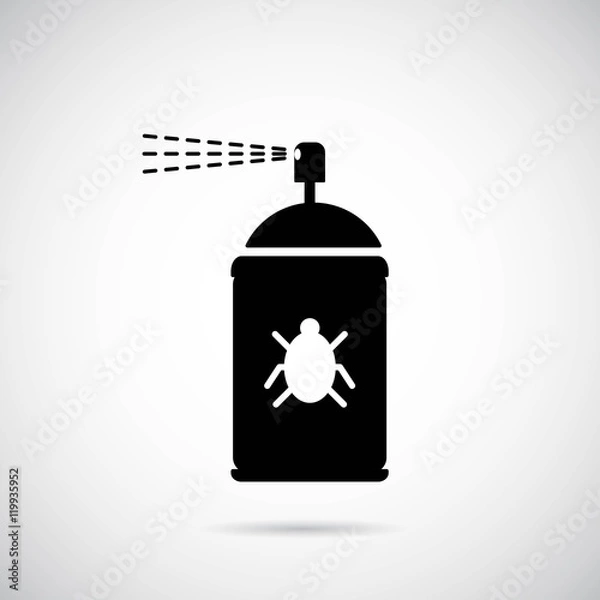 Obraz Spray icon on gray background. Vector art.