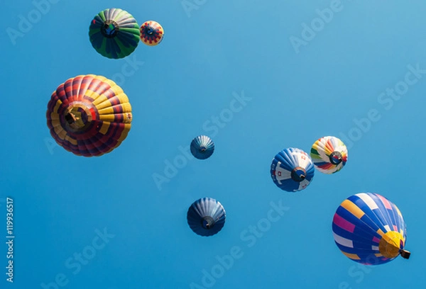 Obraz colored balloons on a blue background