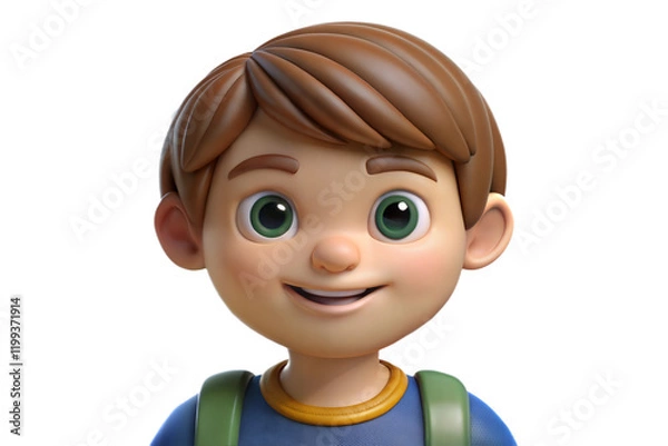 Fototapeta Smiling Cartoon Boy