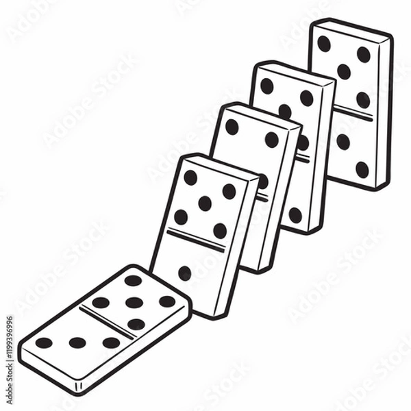 Obraz set of dominoes