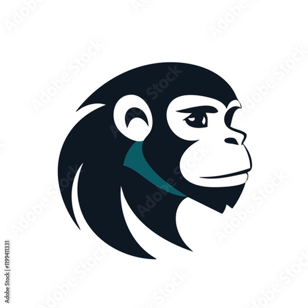 Obraz Stylized Ape Head Vector Illustration. Vector Image
