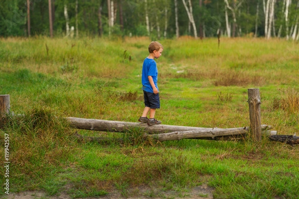 Obraz  boy training balance