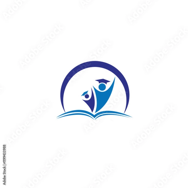 Obraz Student cheek mark icon logo design 