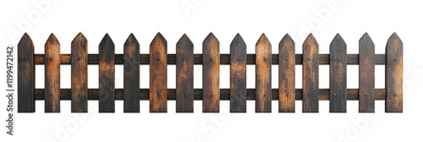 Obraz Wooden fench transparent background