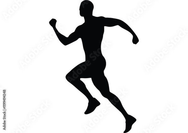 Obraz Athlete running and doing important exercises for health