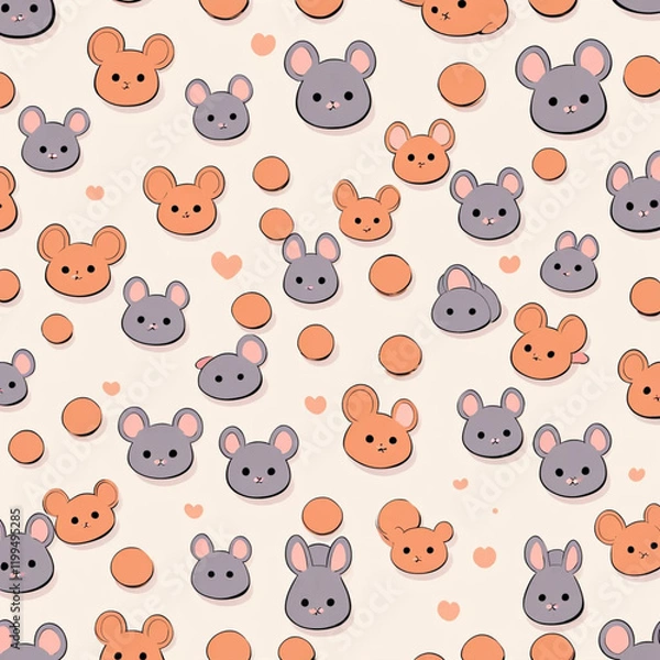 Fototapeta seamless pattern with bears