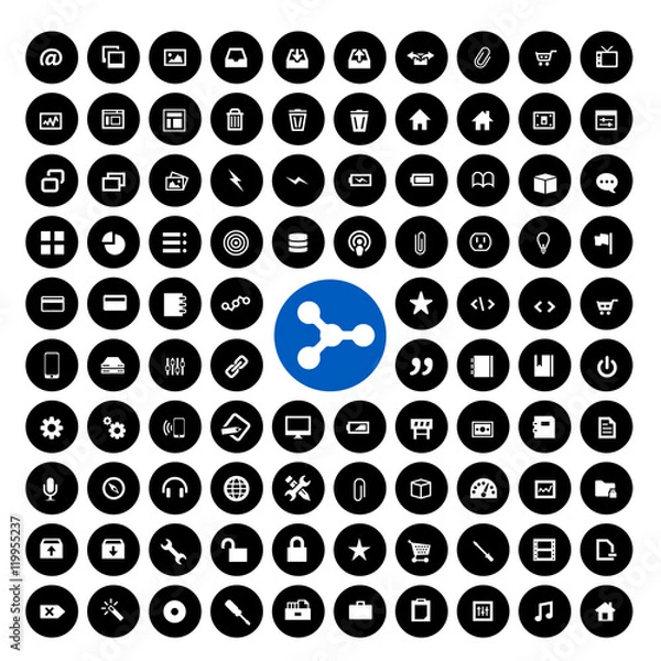 Fototapeta Universal Icons Set