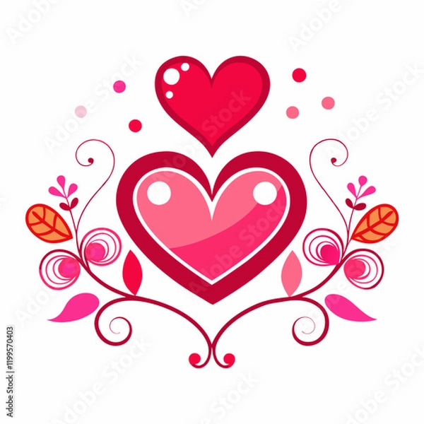 Obraz heart with flowers