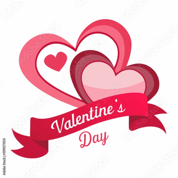 Obraz heart with ribbon