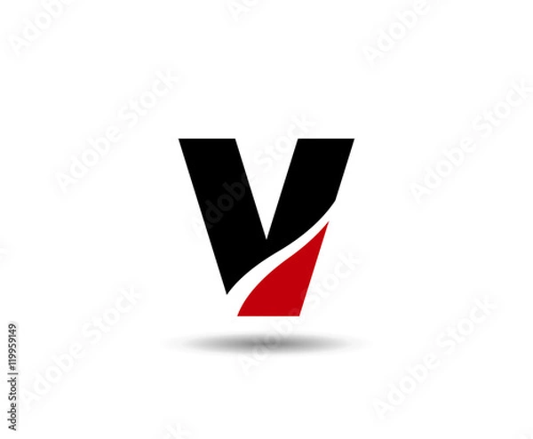 Fototapeta Letter v logo icon design template elements
