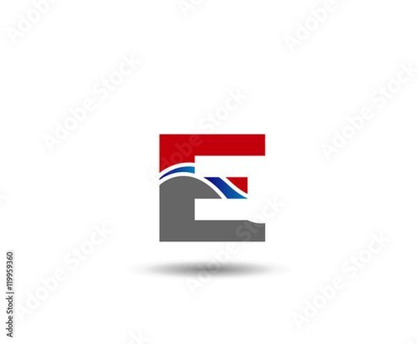 Obraz Letter E logo icon design template elements
