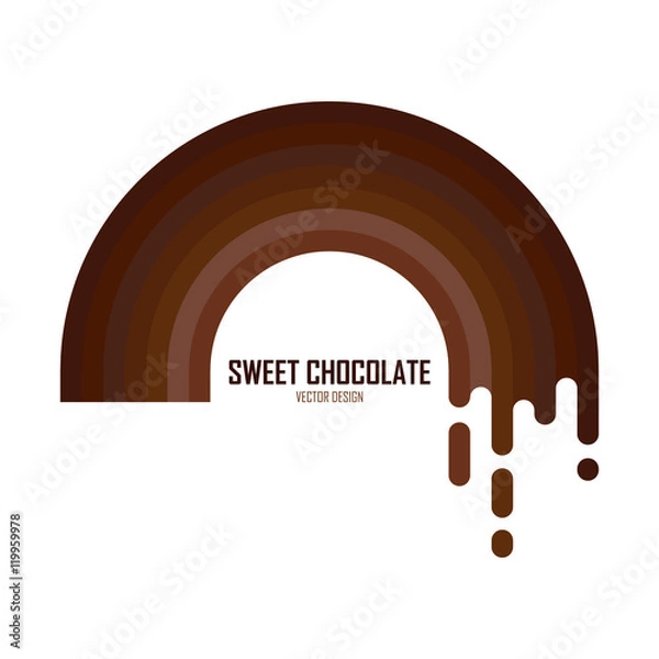 Obraz Vector drips chocolate logo