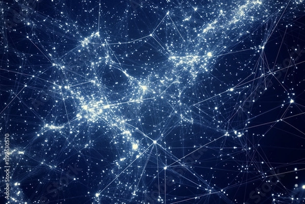 Fototapeta Lines and circles cyberspace background