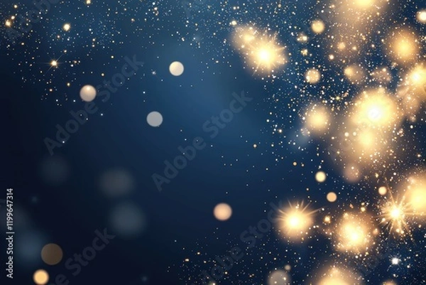 Fototapeta Subtle Glitter Texture on Blue Gradient Background for Elegant Designs