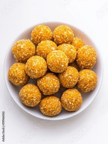 Fototapeta A white bowl filled with assorted nuts and seeds, offering a healthy and flavorful snack choice.