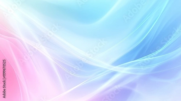 Fototapeta A smooth gradient of pastel blues and pinks merging into a sleek, calming background