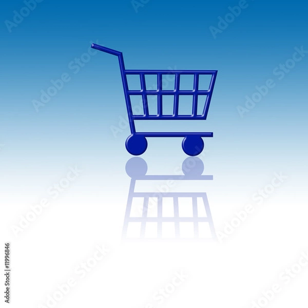 Obraz Carro dela compra azul para web 2.0