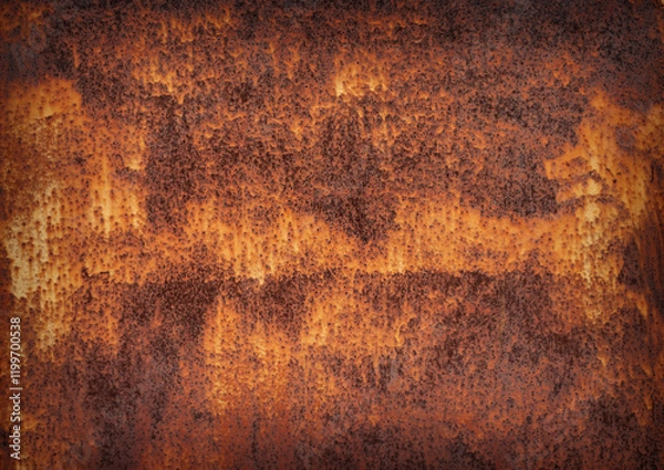 Fototapeta Old dark rusty metal texture. Abstract background