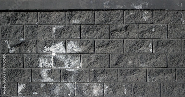 Fototapeta Black concrete brick wall background