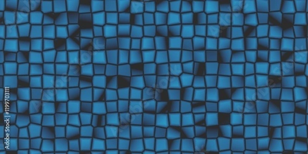 Obraz Abstract blue background, old mosaic