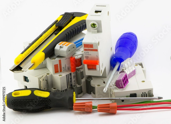 Obraz Electrical accessories for electrical work