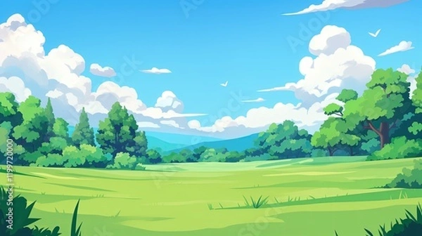 Fototapeta Background in flat comic style - generated AI