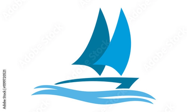Obraz sailing ship logo design