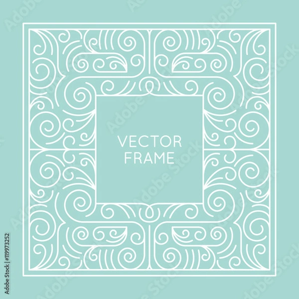 Obraz Vector geometric frame with copy space