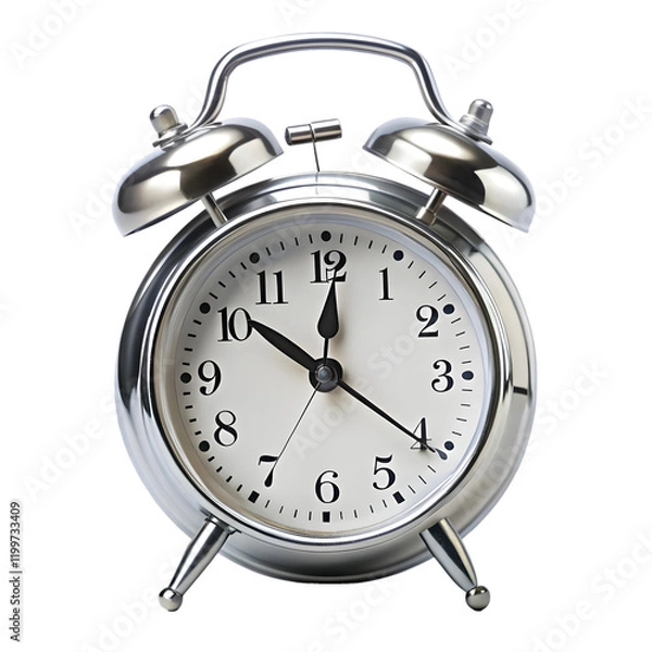 Fototapeta Alarm clock isolated on transparent background 