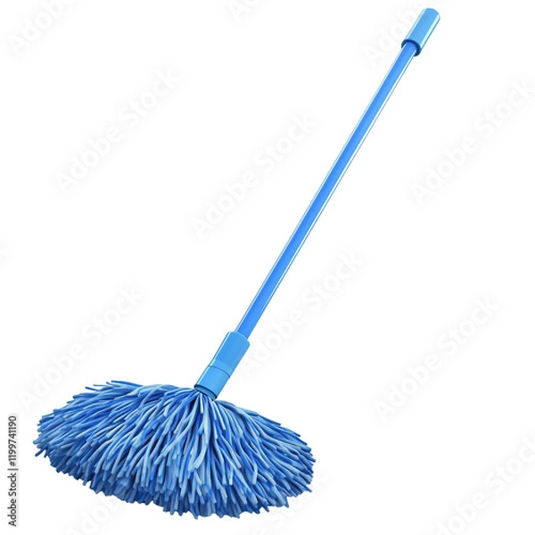 Obraz Floor Cleaning Handle Mop Isolated On Transparent Background