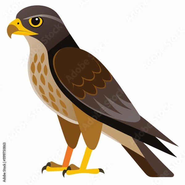 Obraz eagle on a branch common buzzard