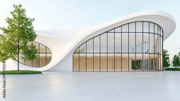 Fototapeta Modern architectural building design urban image