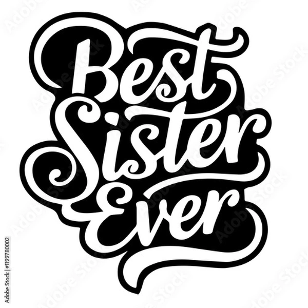 Obraz Best sister ever vector