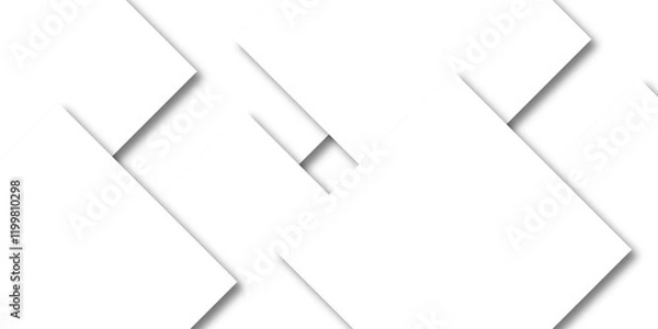 Fototapeta Elegant abstract background with grey lines with shadow. Abstract white geometric overlapping square pattern. Modern white and gray technology concept diamond triangle geometric line background