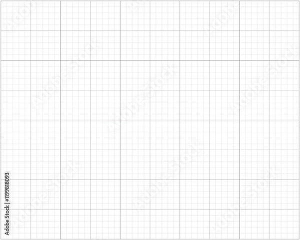 Fototapeta Squared grid paper. Notebook sheet blank. Mathematics seamless pattern. Education backdrop layout. Typography mockup for making notebooks production for school. Mesh graph texture.