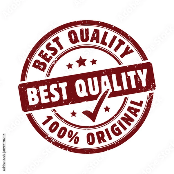 Obraz Best quality badge label grunge stamp vector illustration