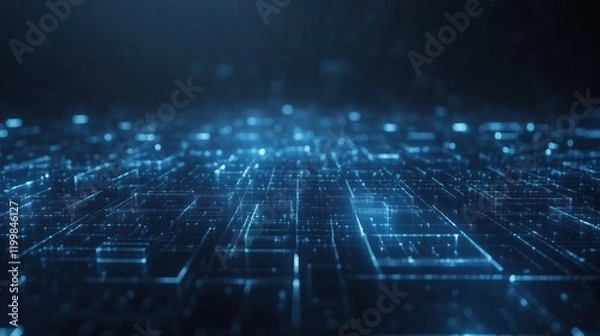 Fototapeta Abstract Digital Grid