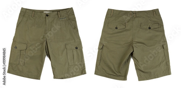 Obraz Collage. Cargo Shorts. Isolate on white.