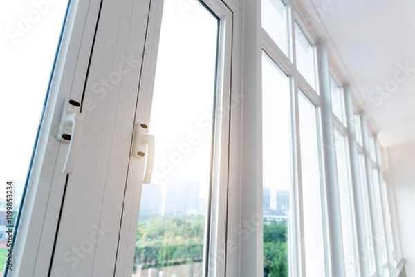 Obraz Close up of windows with handles