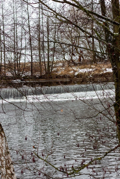 Fototapeta river in winter